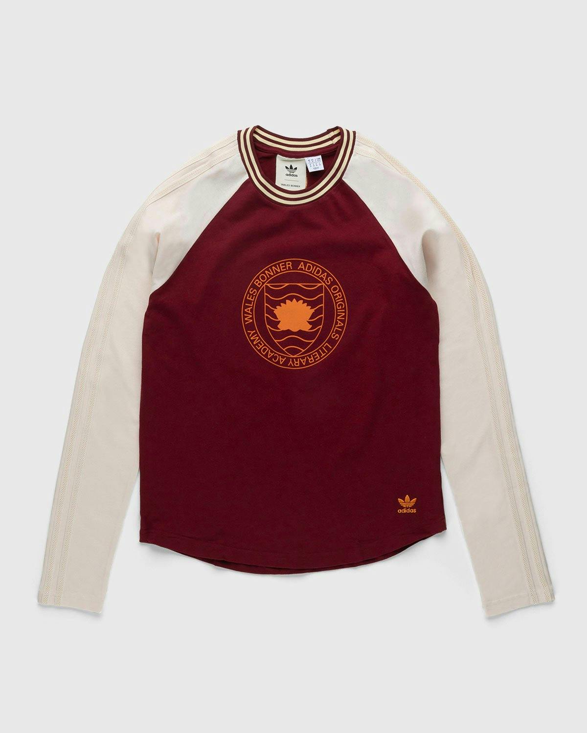 Adidas x Wales Bonner - Collegiate Longsleeve Burgundy - Clothing - Red - Image 1