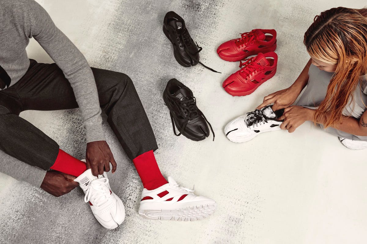 Maison Margiela and Reebok design split-toe sneakers for the digital age