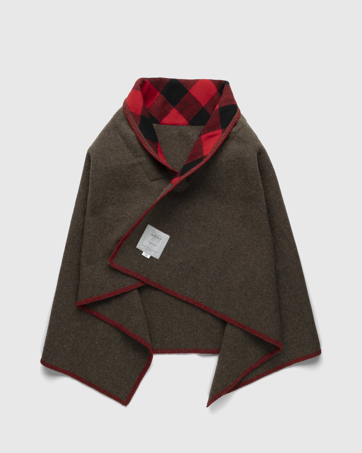 Woolrich - Recycled Wool Blanket Cape Brown - Clothing - Brown - Image 1