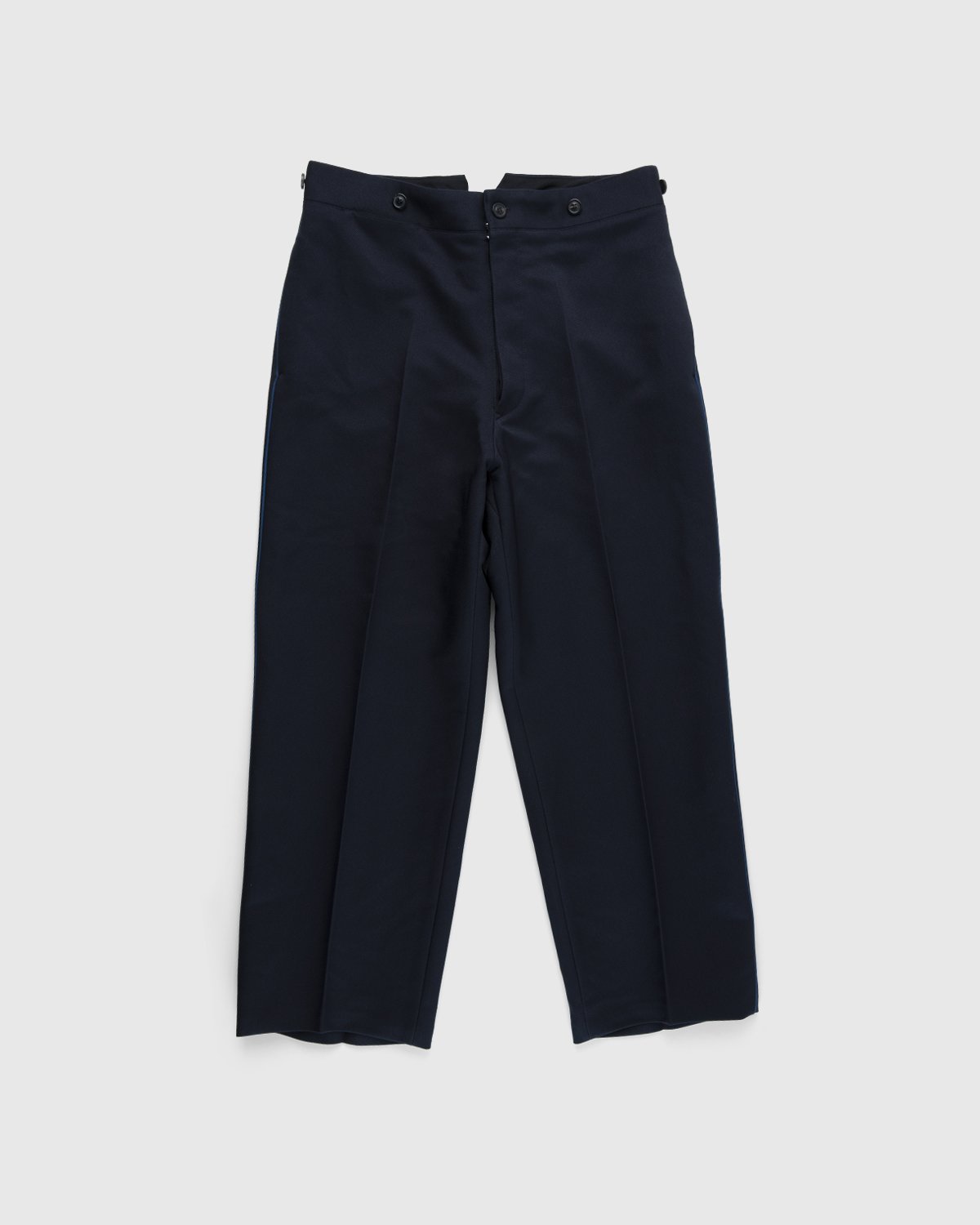 Maison Margiela - Straight Leg Twill Trousers Navy - Clothing - Blue - Image 1