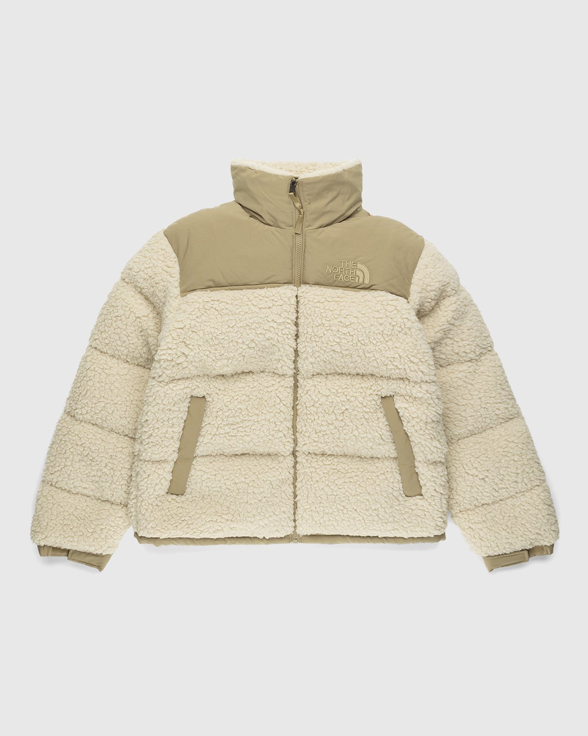 The North Face - Sherpa Nuptse Jacket Bleached Sand Kelp Tan - Clothing - Beige - Image 1