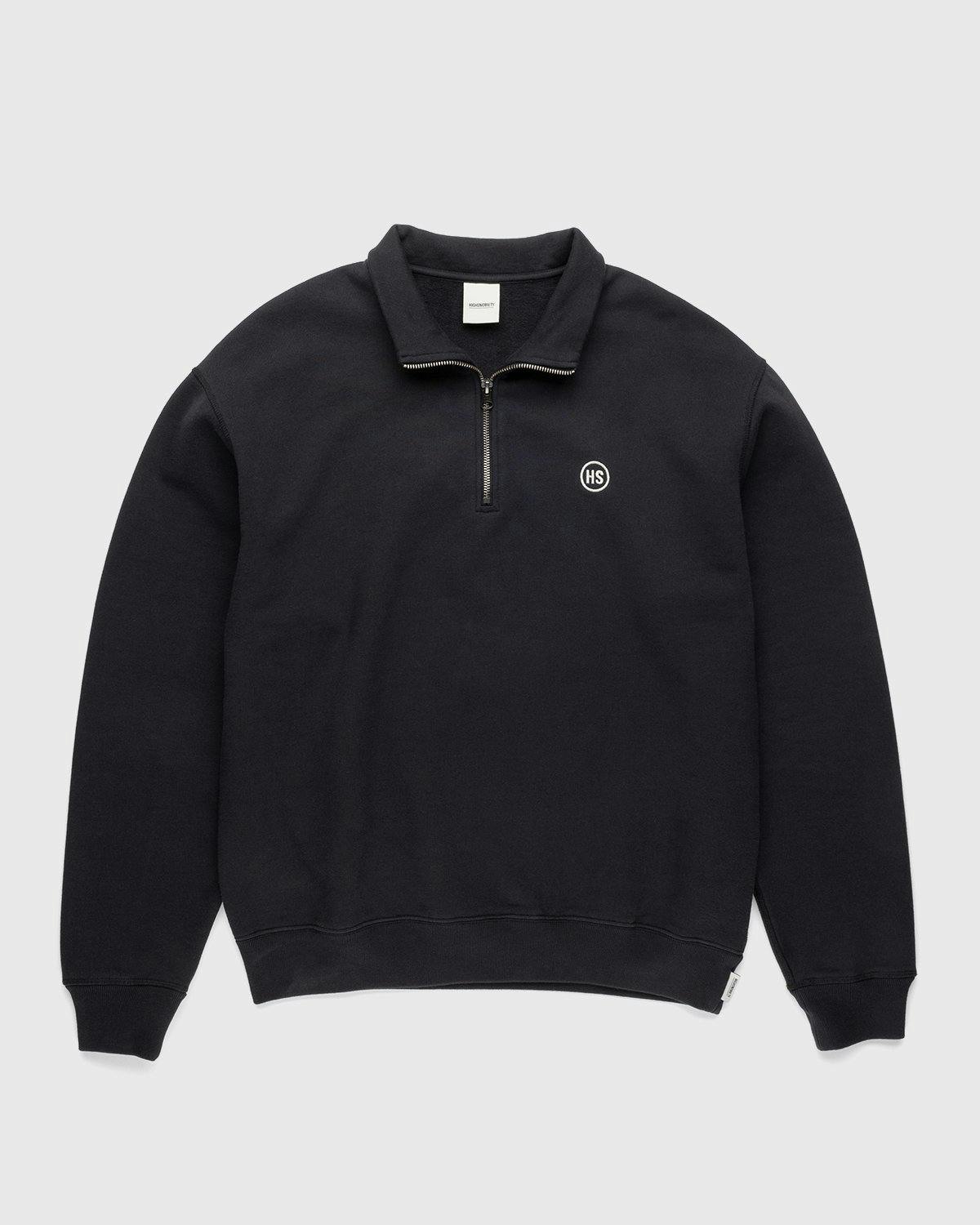 Highsnobiety - Zip Mock Neck Staples Fleece Black - Clothing - Black - Image 1