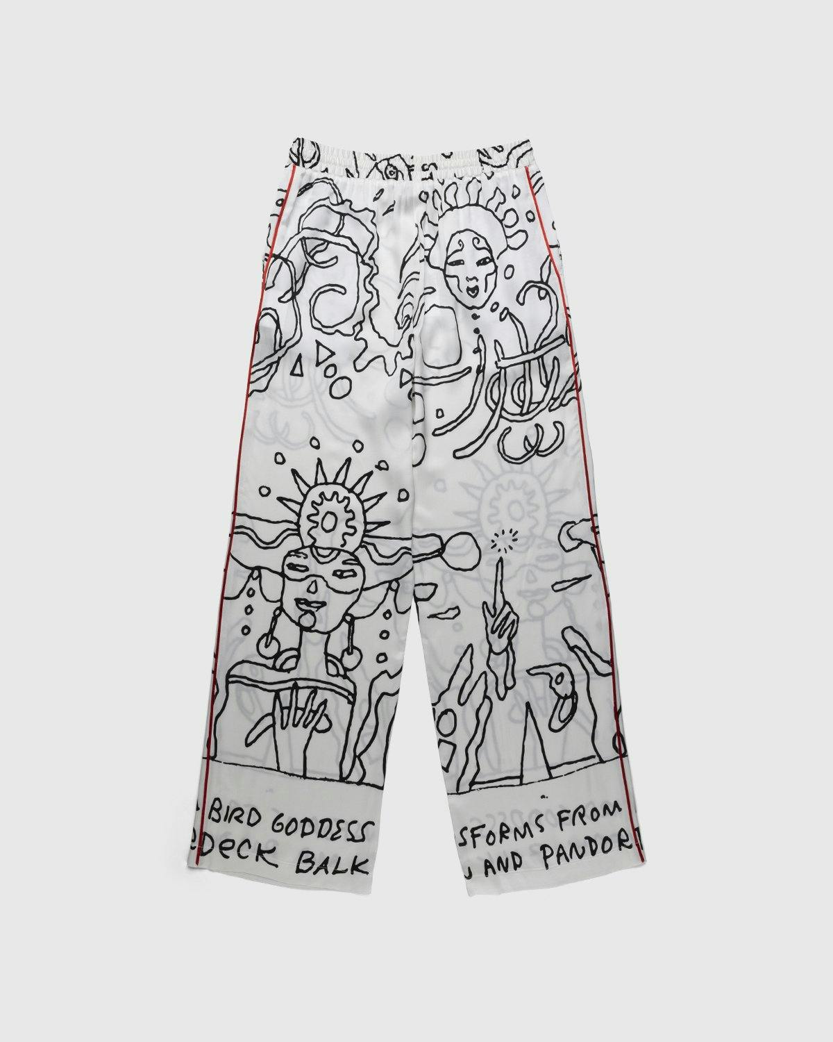 Honey Fucking Dijon x Steven Arnold - Fluid Satin Woven Pants - Clothing - White - Image 1