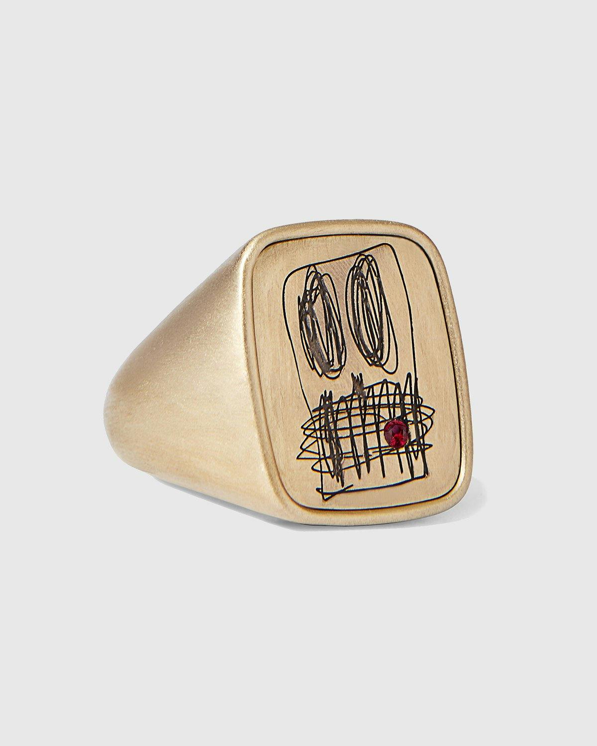 LIZWORKS x Rashid Johnson - Gold Signet Ring - Accessories - Gold - Image 1