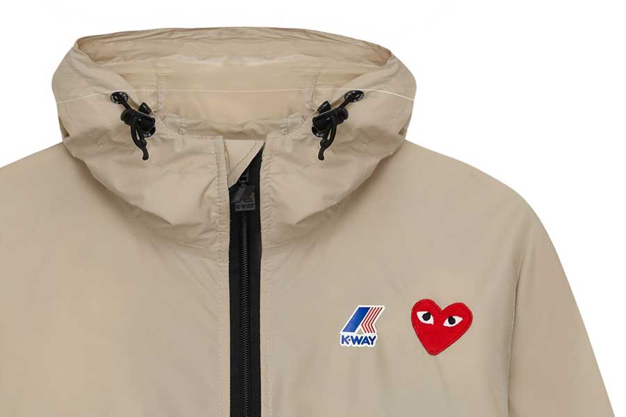 comme des garcons play cdg heart k way logo jacket release date info buy price rain colorway info shop online