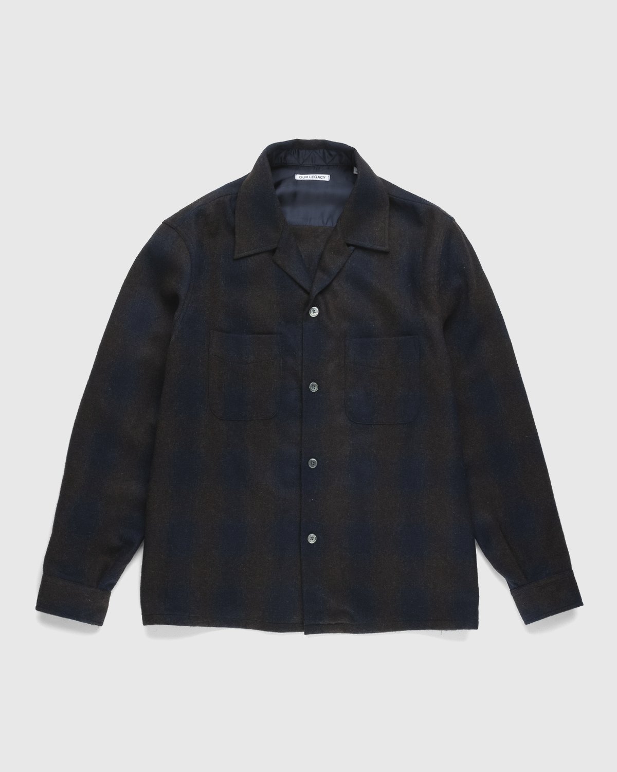 Our Legacy - Heusen Shirt Navy Shadow Check - Clothing - Blue - Image 1