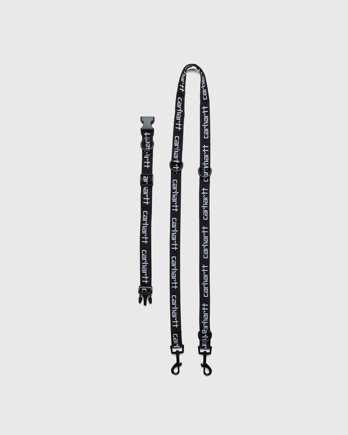 Carhartt WIP - Script Dog Leash Collar Set Black White - Lifestyle - Black - Image 1
