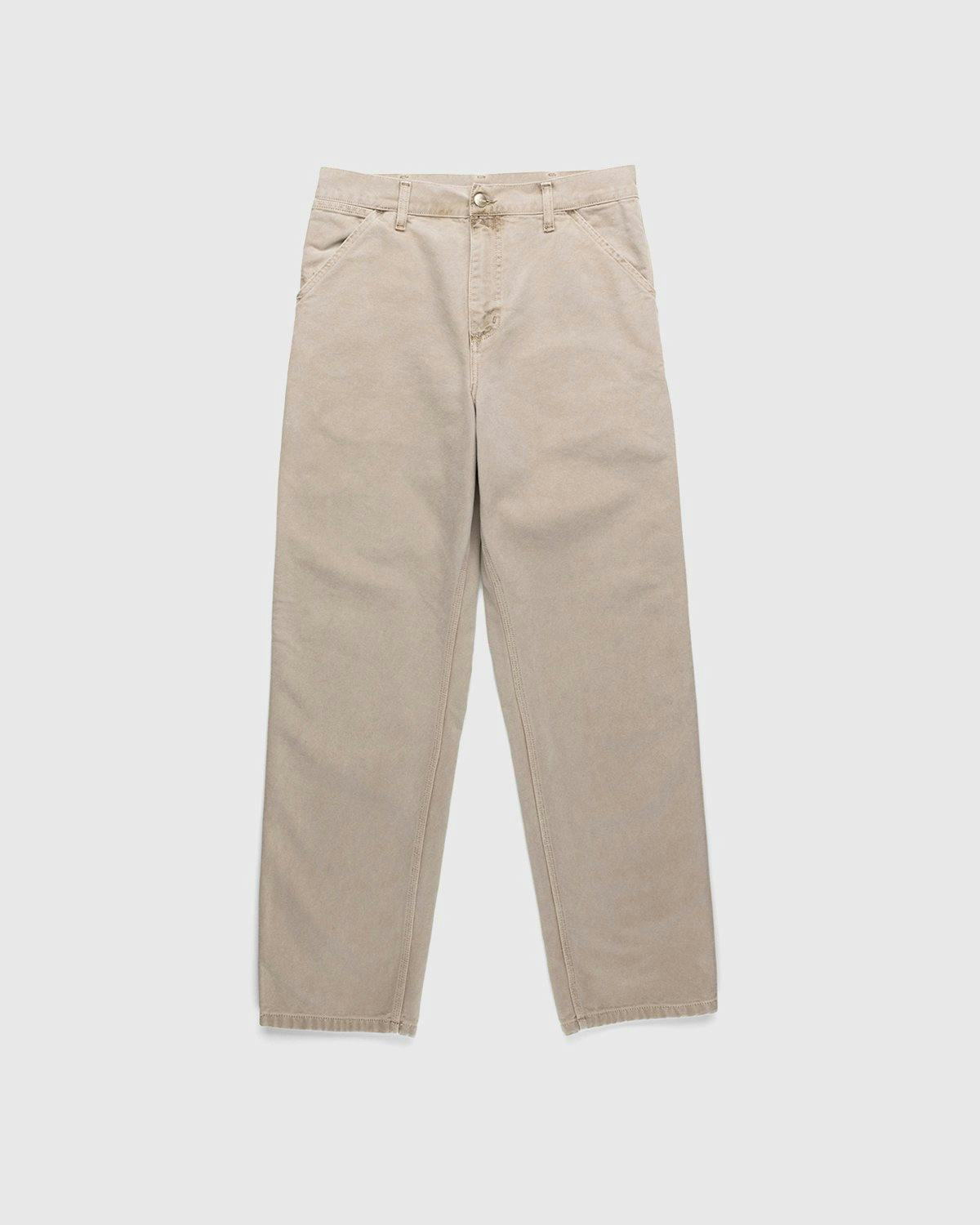 Carhartt WIP - Single Knee Pant Dusty Hamilton Brown Faded - Clothing - Beige - Image 1