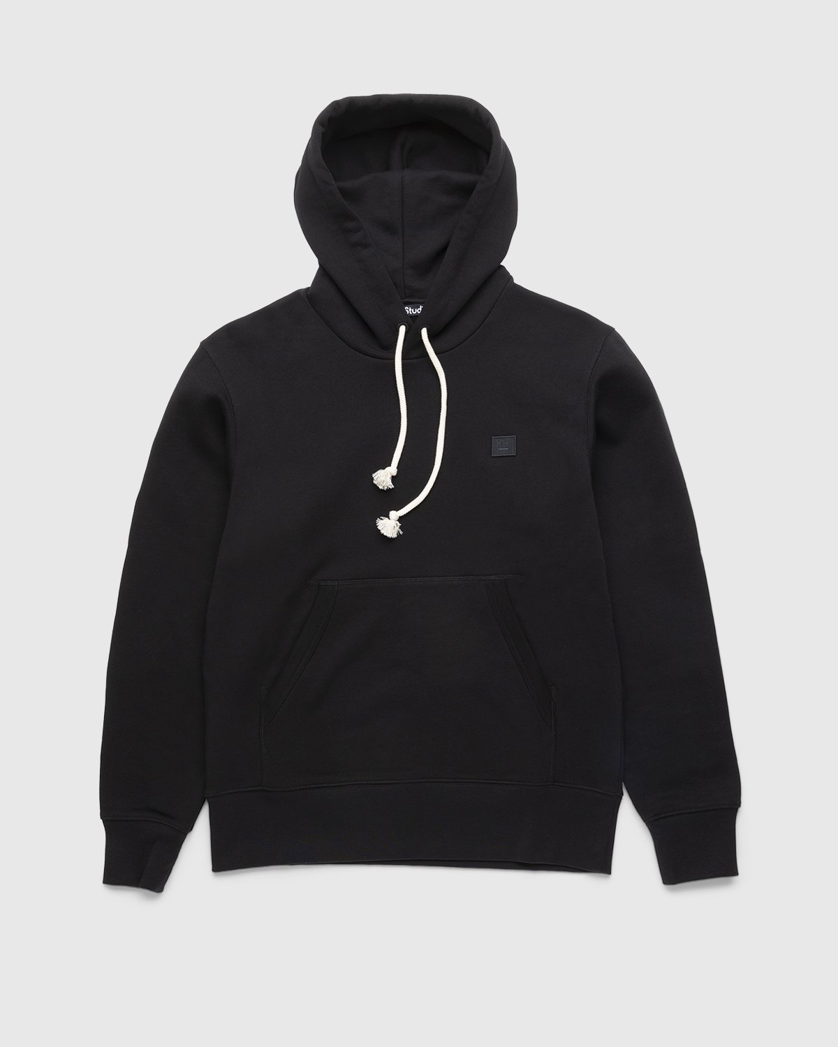 Acne Studios - Organic Cotton Hooded Sweatshirt Black - Clothing - Black - Image 1