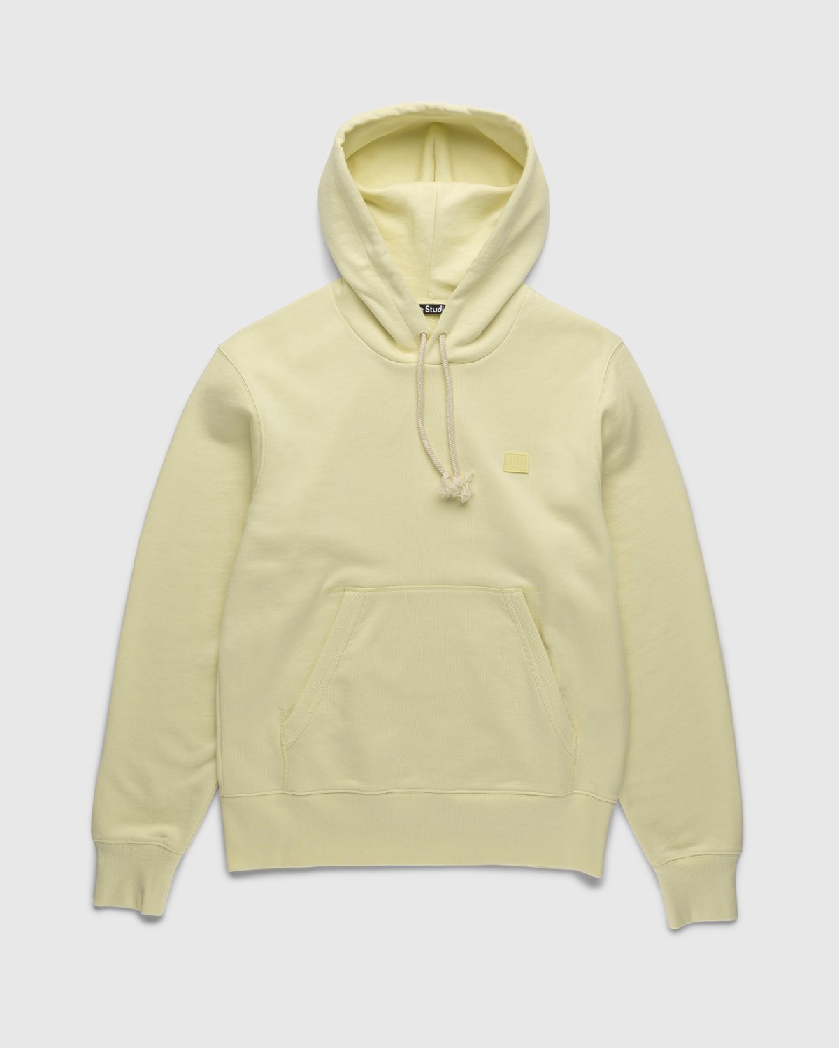 Acne Studios - Organic Cotton Hooded Sweatshirt Vanilla Yellow - Clothing - Yellow - Image 1