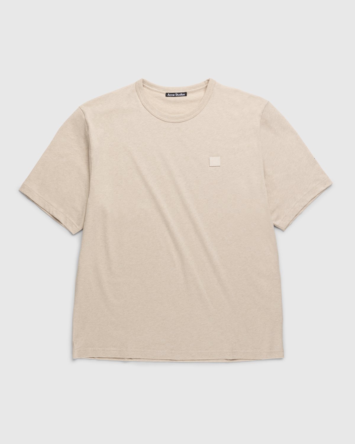 Acne Studios - Relaxed Fit T-Shirt Oatmeal Melange - Clothing - Beige - Image 1