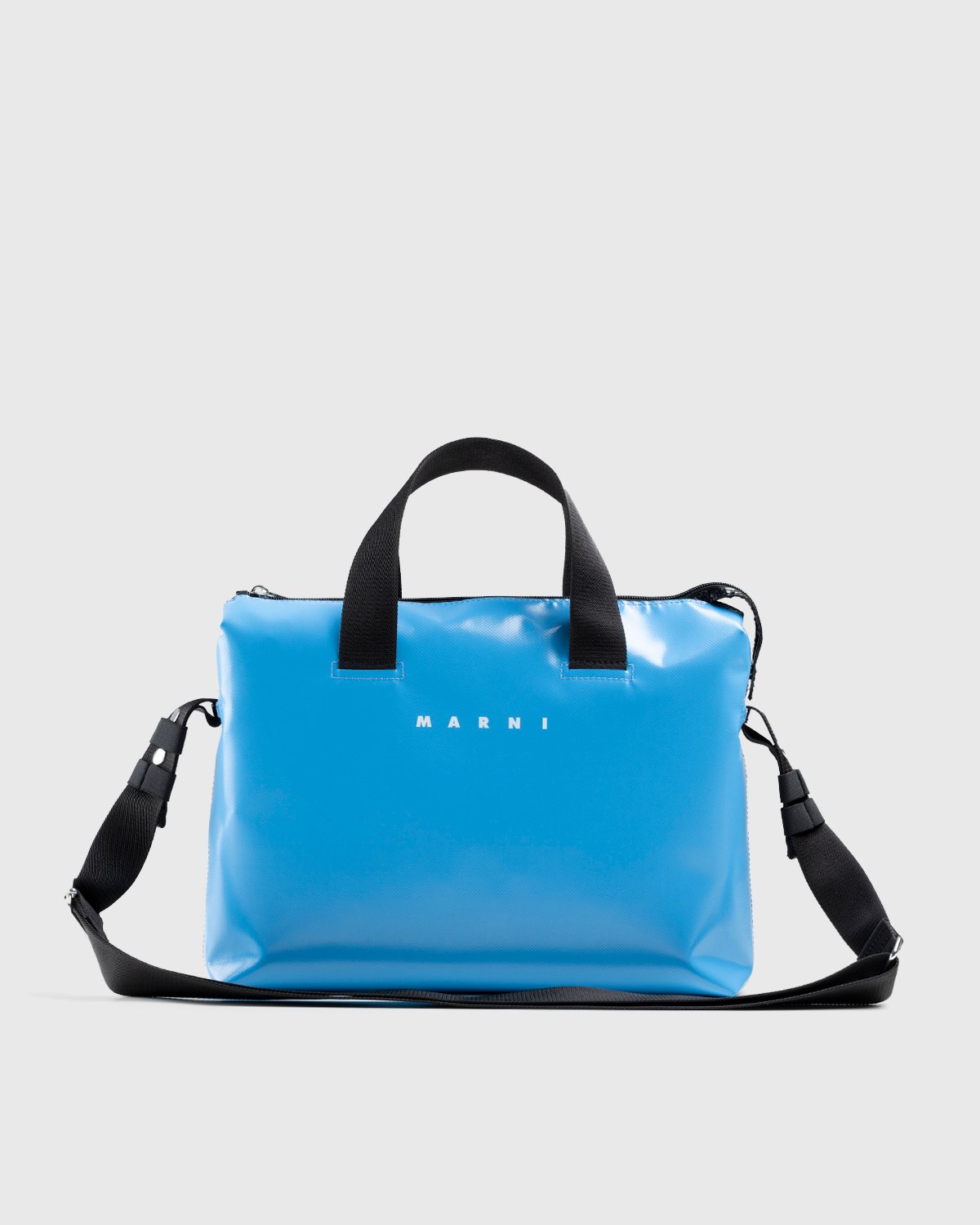 Marni - Bi-Colored PVC Tribeca Bag Blue Brown - Accessories - Blue - Image 1