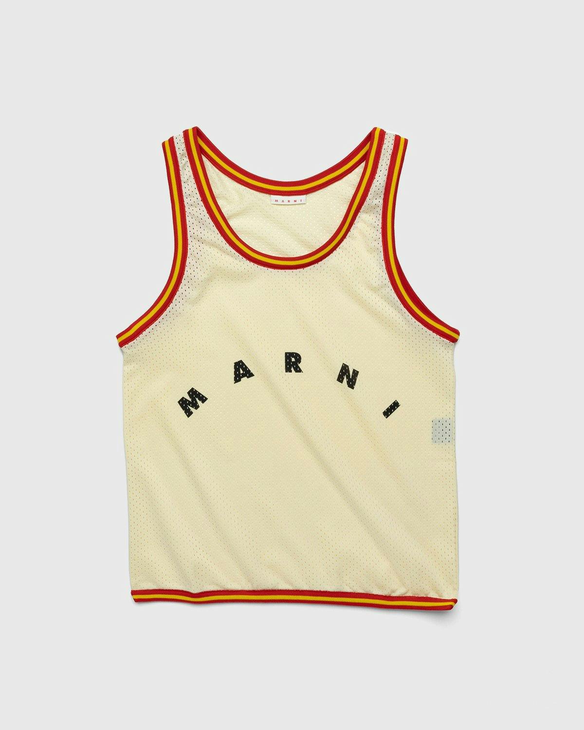 Marni - Basket Tank Top Shopping Bag Silk White - Accessories - Beige - Image 1