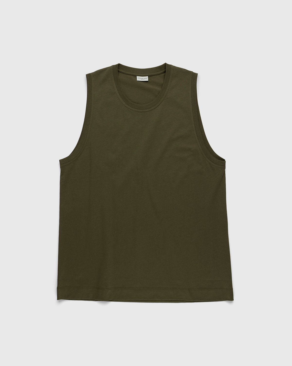 Dries van Noten - Heneta Cotton Tank Top Khaki - Clothing - Green - Image 1