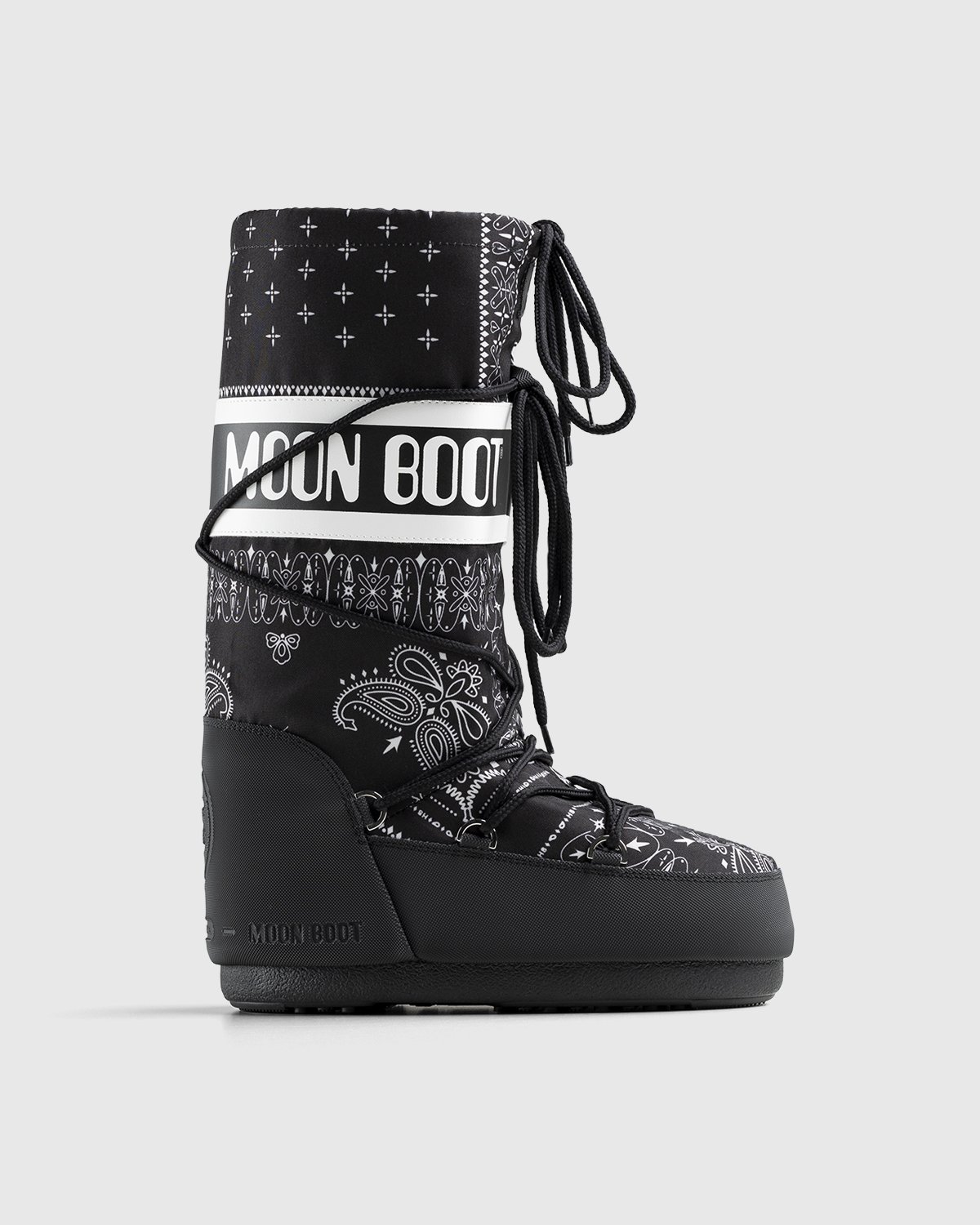 Moon Boot x Highsnobiety - Icon Boot Bandana Black - Footwear - Black - Image 1