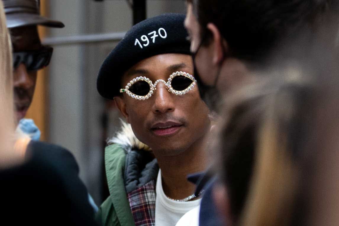 Pharrell Williams Shines in Custom Tiffany & Co. Sunglasses at his