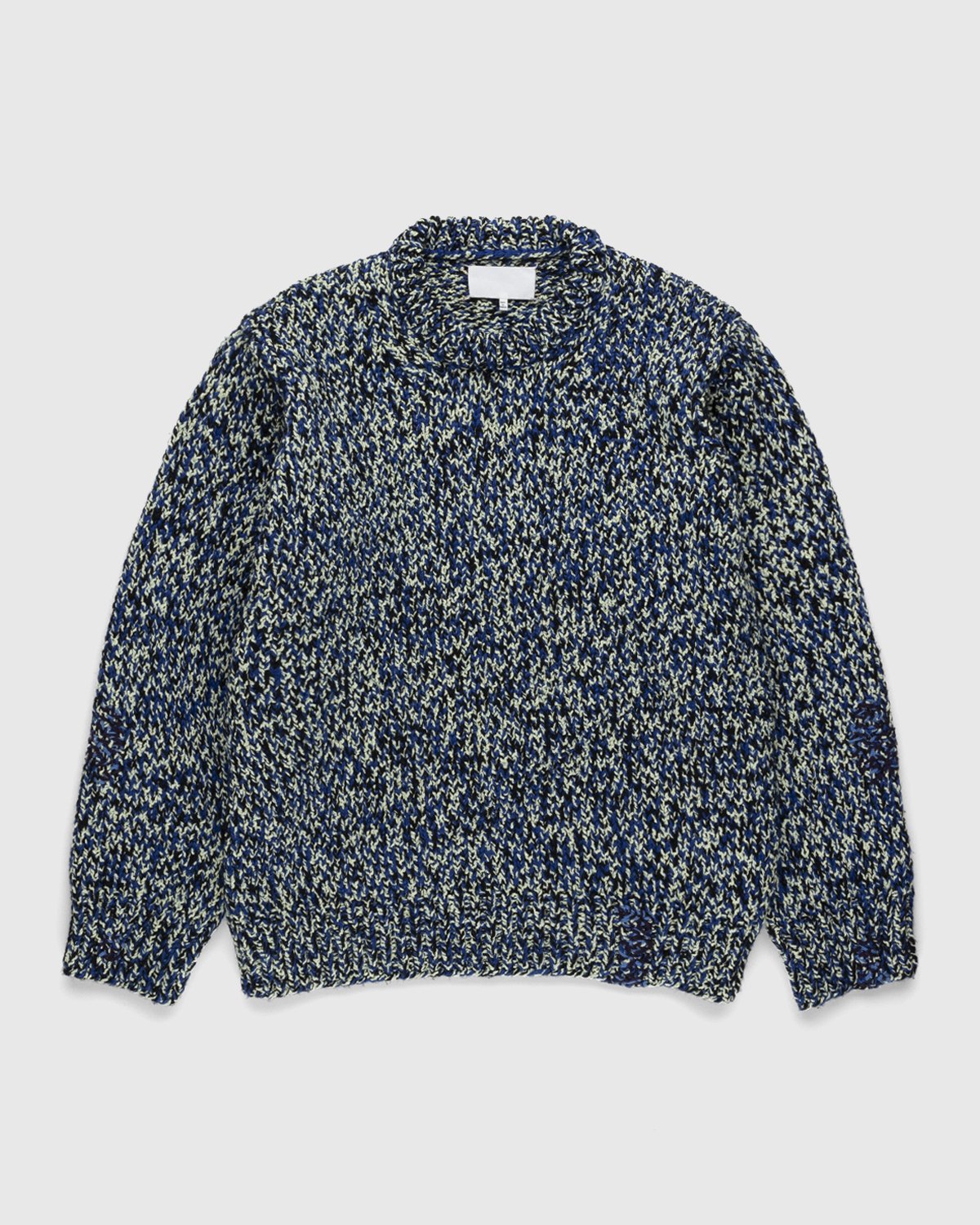 Maison Margiela - Mouliné Crewneck Sweater Blue - Clothing - Blue - Image 1