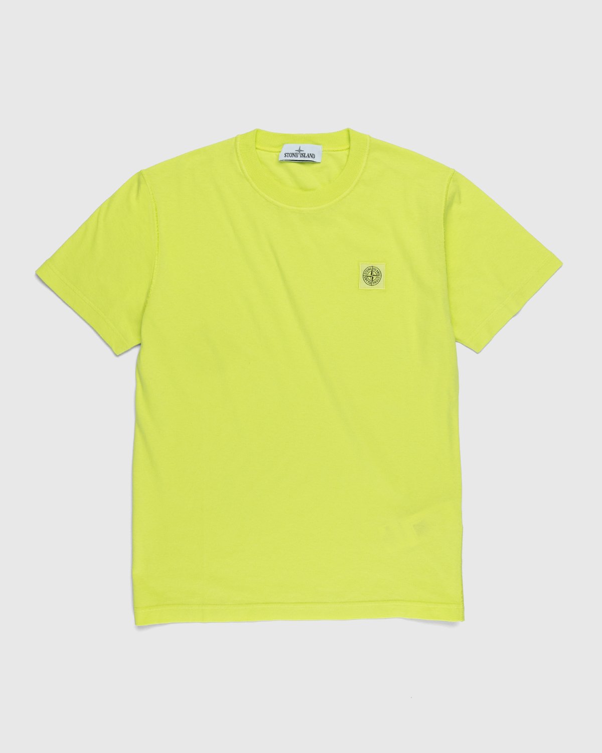 Stone Island - 23757 Garment-Dyed Fissato T-Shirt Lemon - Clothing - Yellow - Image 1
