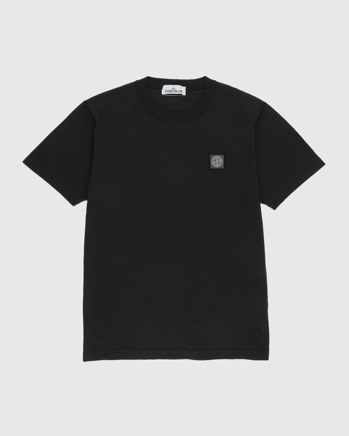 Stone Island - 23757 Garment-Dyed Fissato T-Shirt Black - Clothing - Black - Image 1