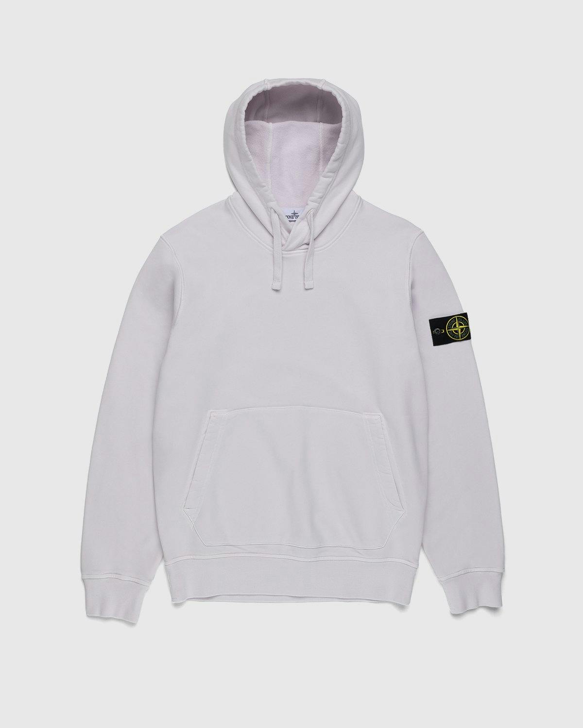 Stone Island - 64151 Garment-Dyed Cotton Fleece Hoodie Pink - Clothing - Pink - Image 1