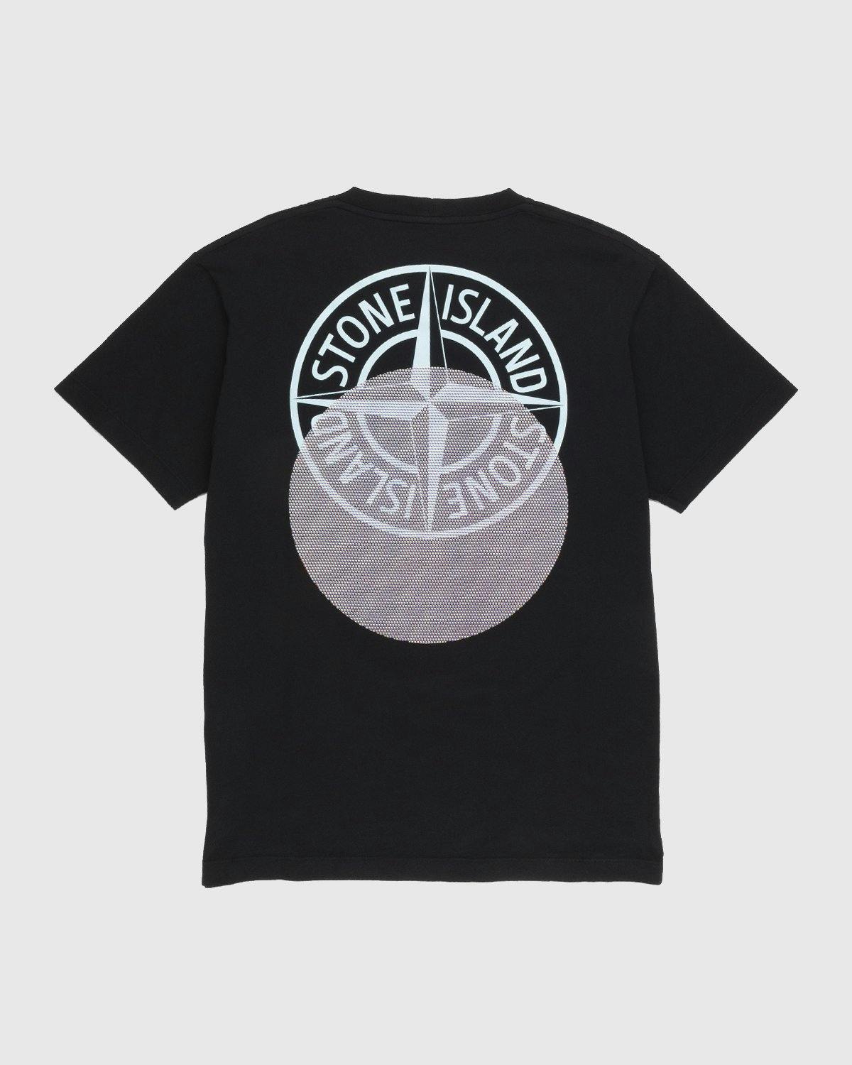 Stone Island - 2NS94 Garment-Dyed Tricromia Three T-Shirt Black - Clothing - Black - Image 1