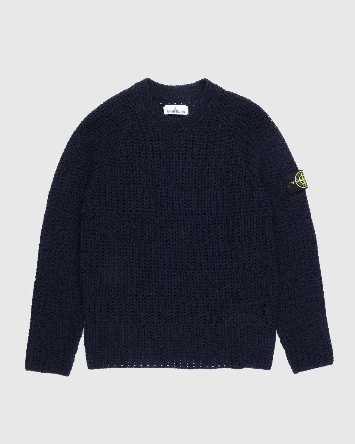 Stone Island - 528D3 Net Stitch Sweater Navy Blue - Clothing - Blue - Image 1