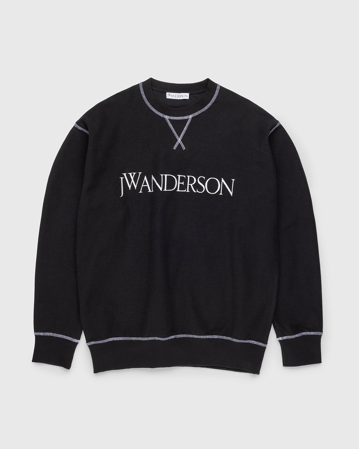 J.W. Anderson - Inside Out Contrast Sweatshirt Black - Clothing - Black - Image 1