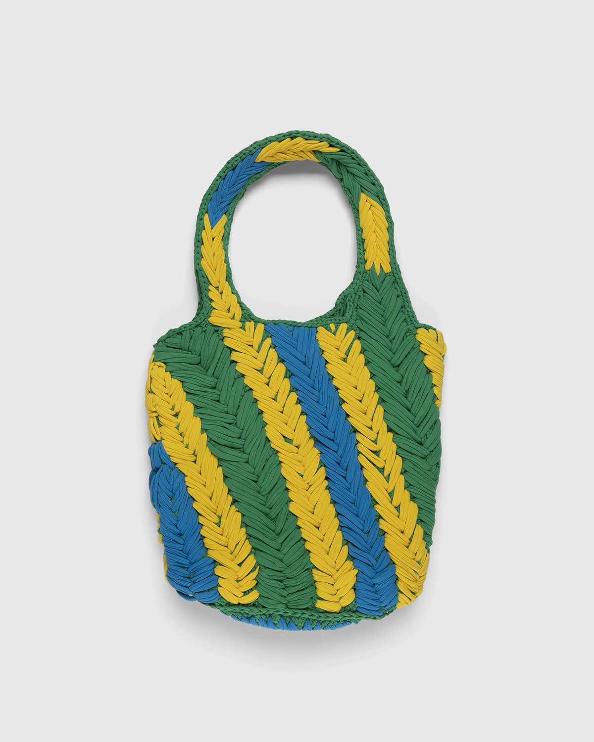 J.W. Anderson - Knitted Shopper Green/Yellow/Blue - Accessories - Multi - Image 1