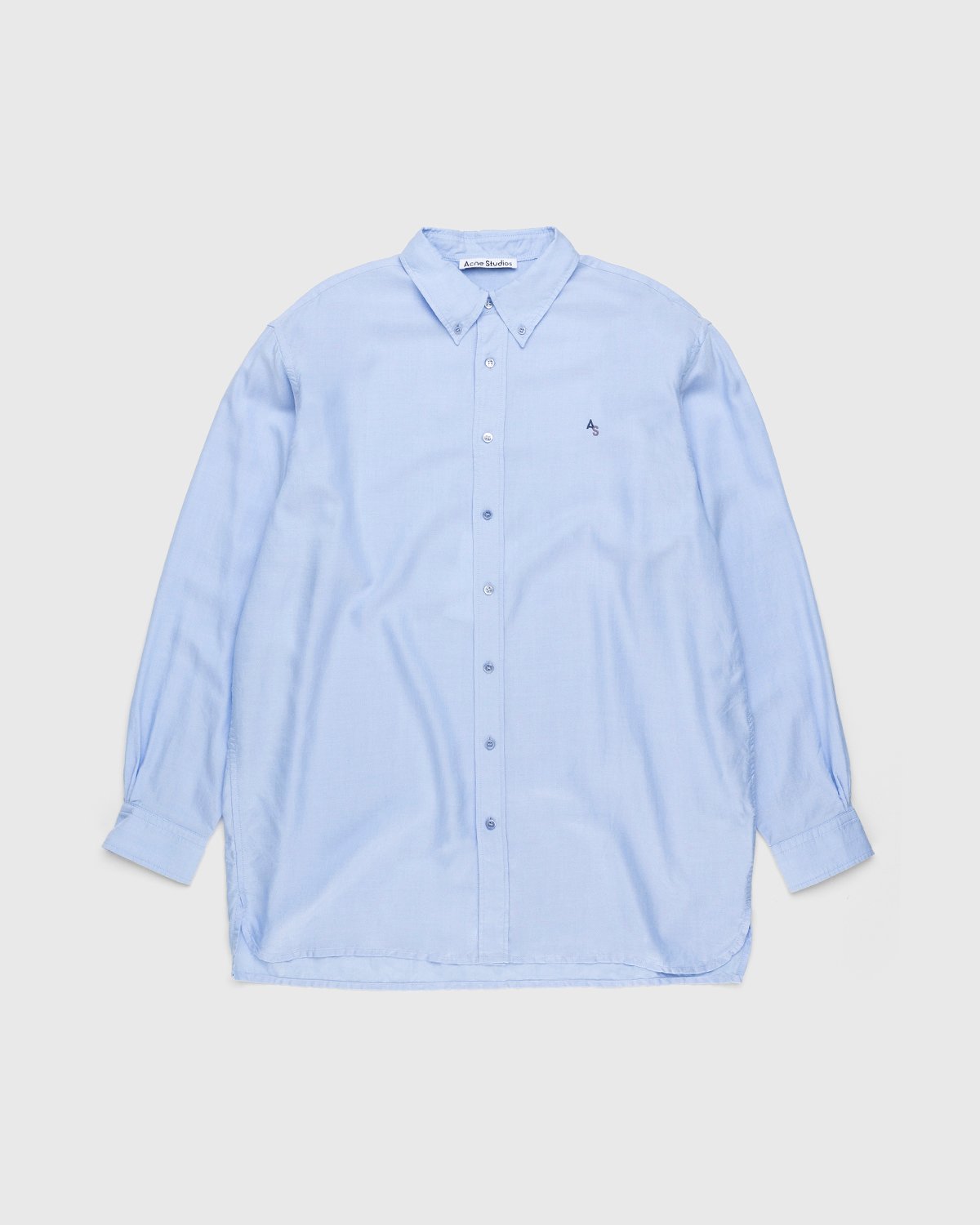 Acne Studios - Classic Monogram Button-Up Shirt Light Blue - Clothing - Blue - Image 1