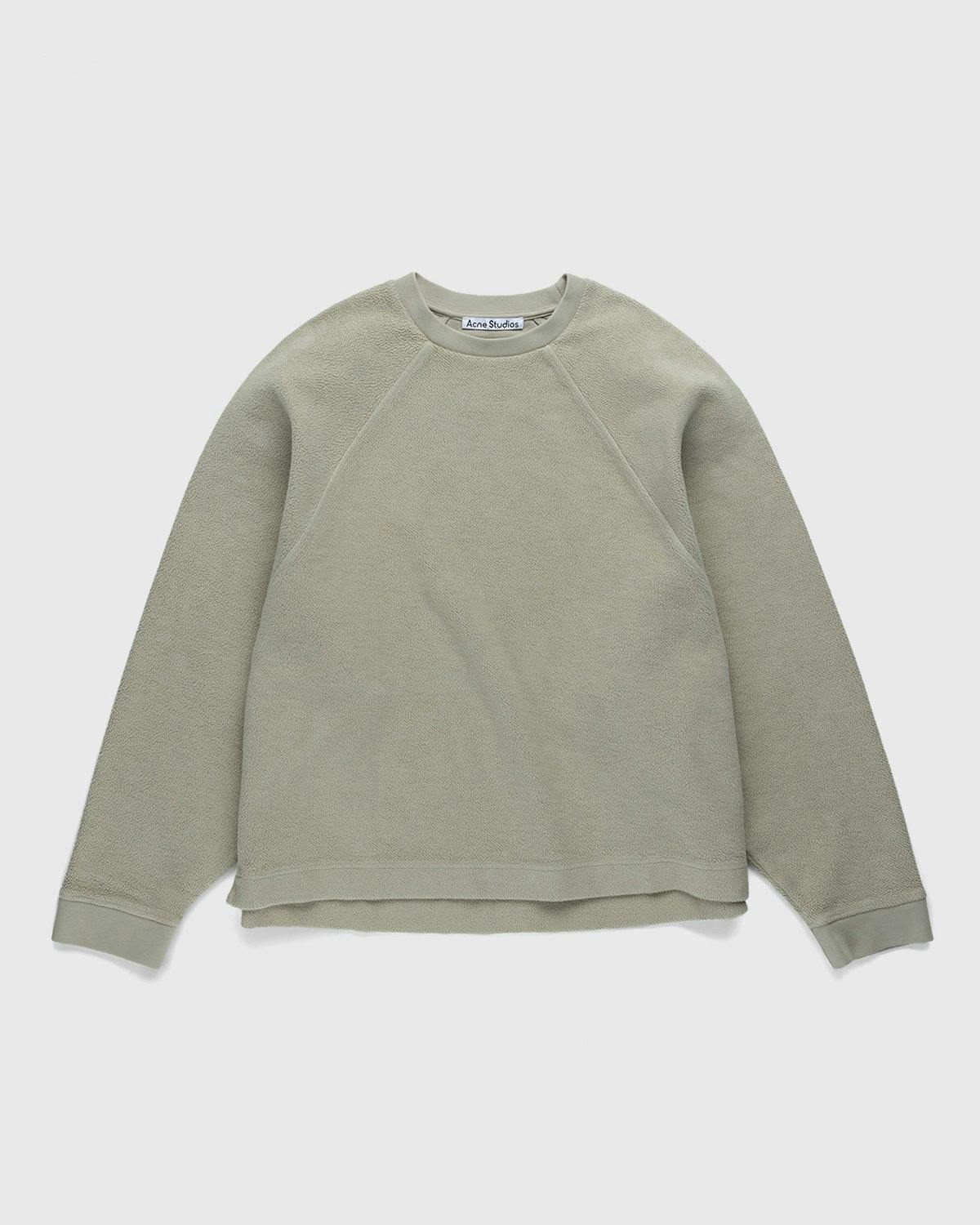 Acne Studios - Organic Cotton Crewneck Sweatshirt Dusty Green - Clothing - Green - Image 1