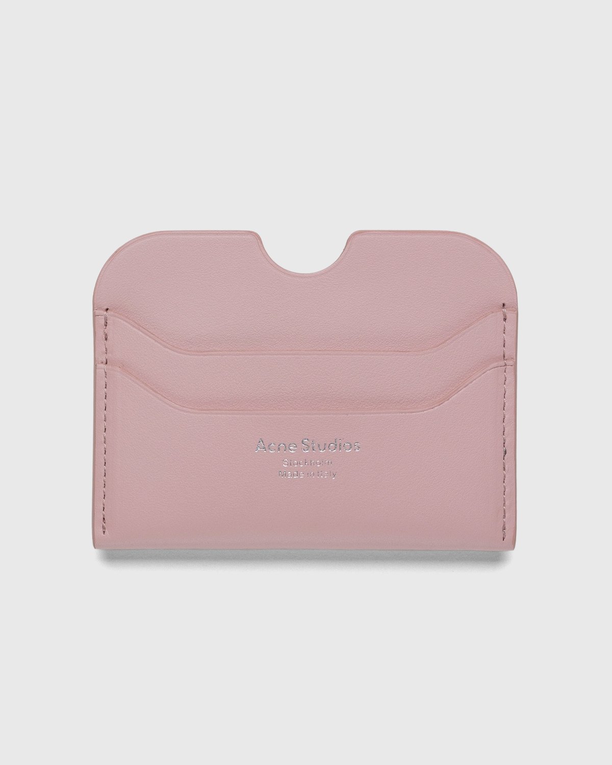 Acne Studios - Leather Card Case Powder Pink - Accessories - Pink - Image 1