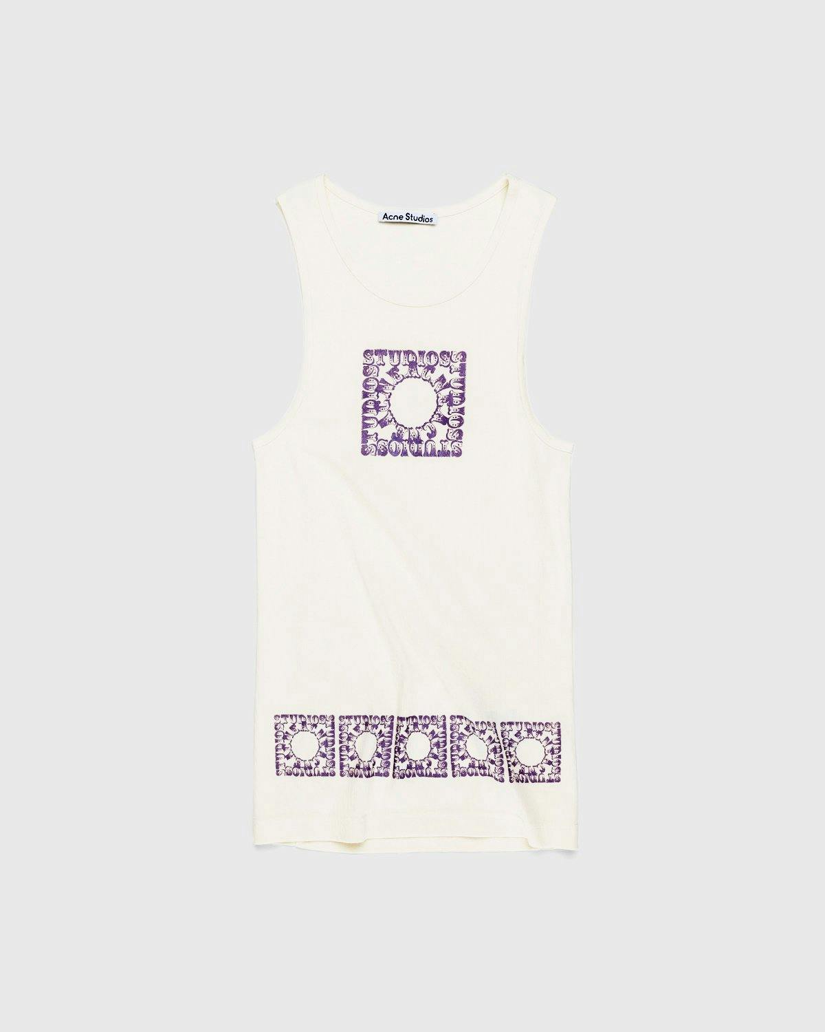 Acne Studios - Ribbed Circus Tank Top Off White - Clothing - White - Image 1