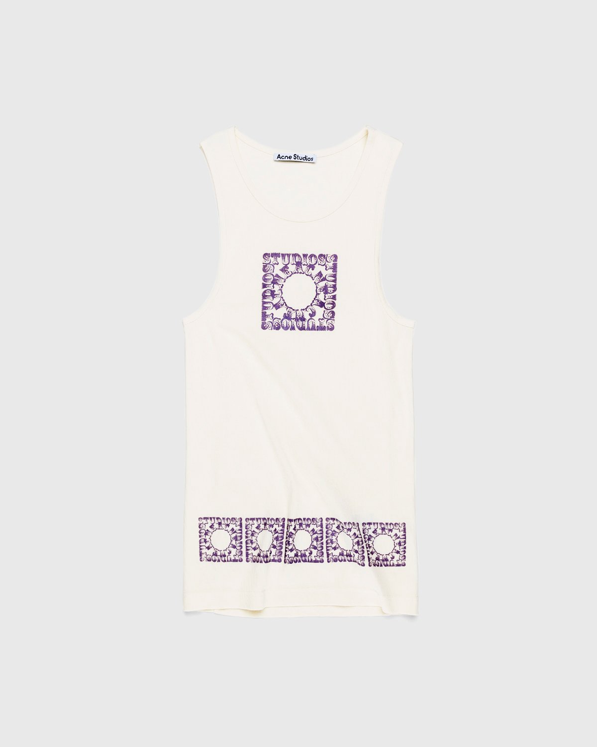 Acne Studios - Ribbed Circus Tank Top Off White - Clothing - White - Image 1