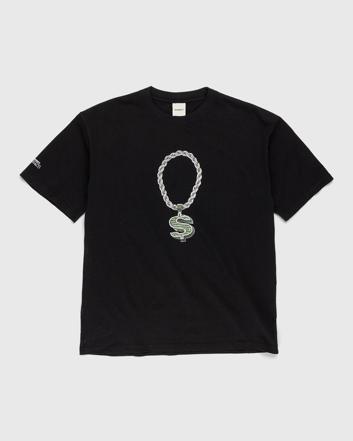 Jacob & Co. x Highsnobiety - Dollar Sign Pendant T-Shirt Black - Clothing - Black - Image 1