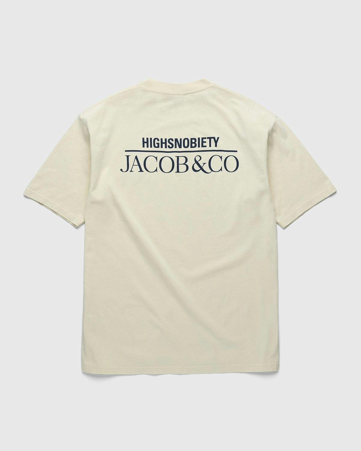 Jacob & Co. x Highsnobiety - Heavy Logo T-Shirt Beige - Clothing - Beige - Image 1