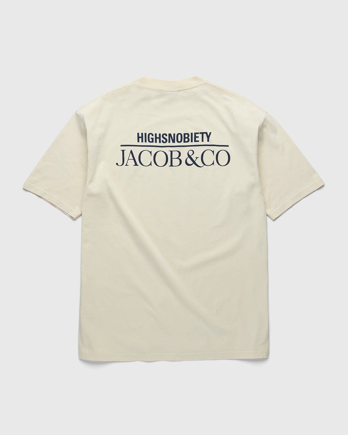 Jacob & Co. x Highsnobiety - Heavy Logo T-Shirt Beige - Clothing - Beige - Image 1