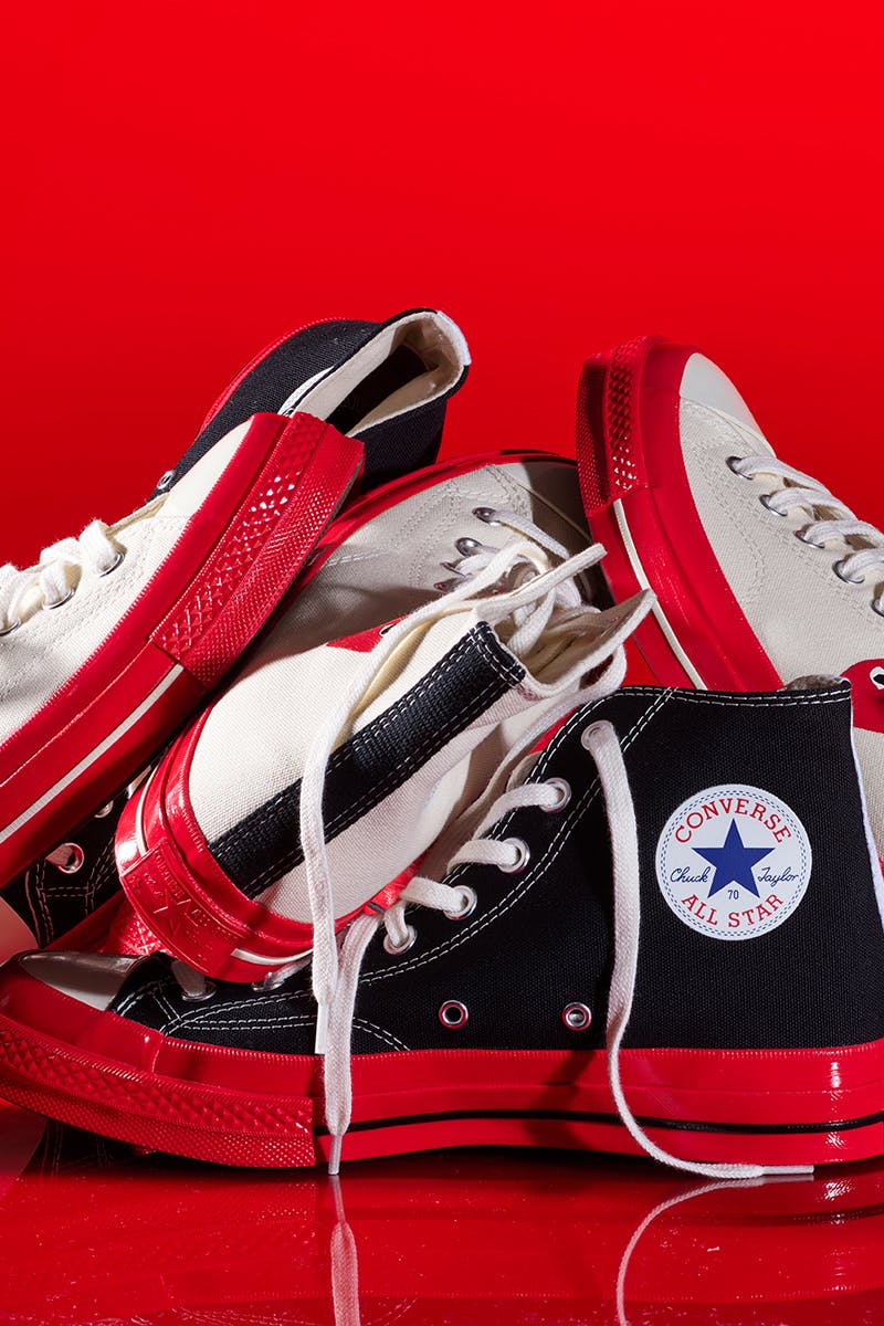 CdG PLAY x Converse Chuck 70 Red Midsole, Release Date,