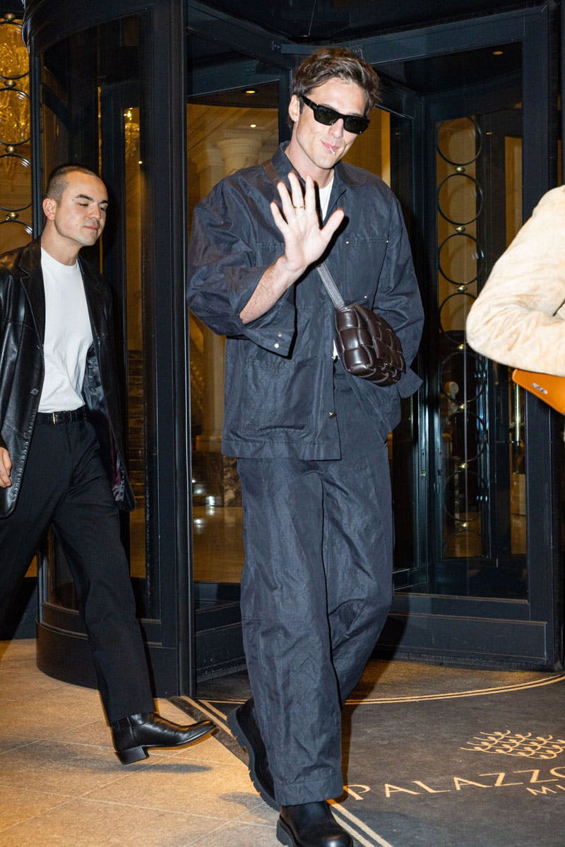 Jacob Elordi seen with a Bottega Veneta handbag