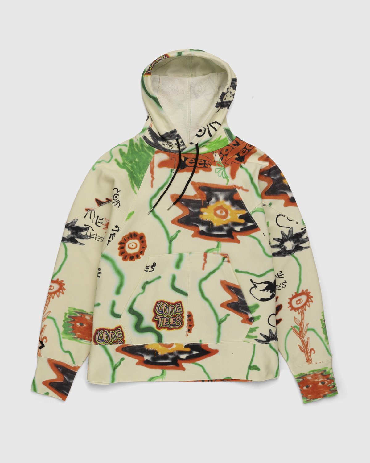 Converse x Come Tees - Floral Triangle Hoodie Bone - Clothing - Multi - Image 1