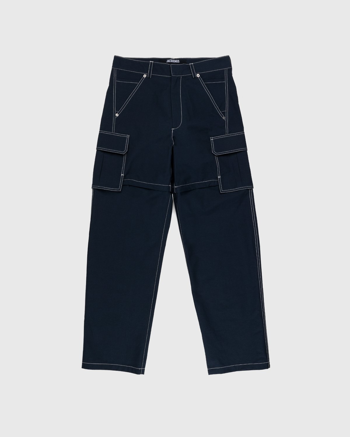 JACQUEMUS - Le Pantalon Peche Navy - Clothing - Blue - Image 1