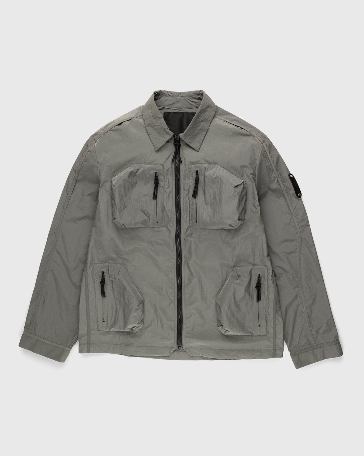A-Cold-Wall* - Trellick Nylon Zip Overshirt Mid Grey - Clothing - Grey - Image 1