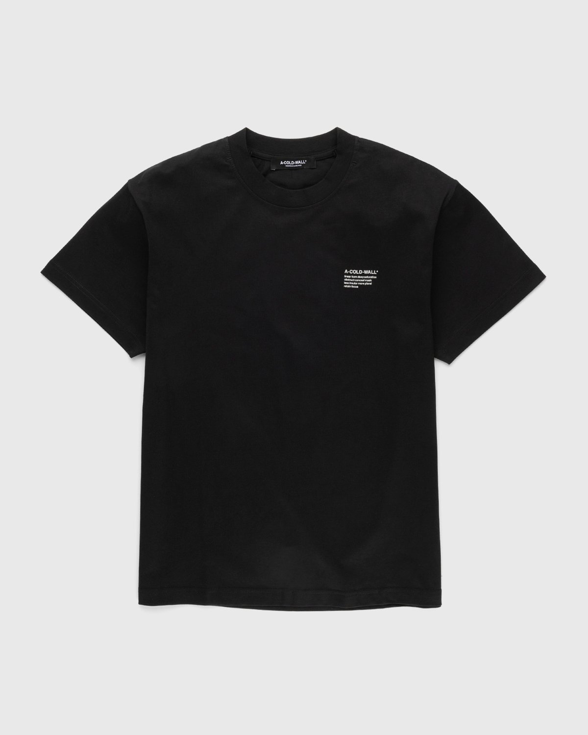 A-Cold-Wall* - Prose T-Shirt Black - Clothing - Black - Image 1