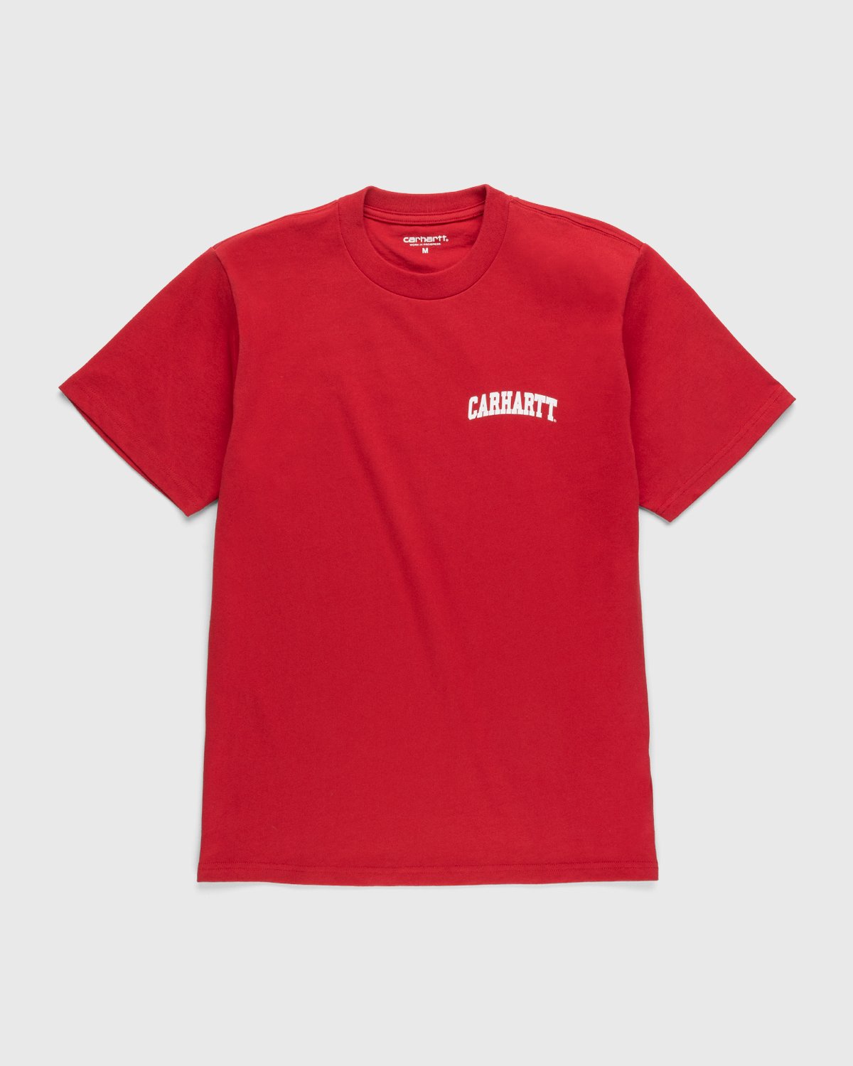 Carhartt WIP - University Script T-Shirt Cornel White - Clothing - Red - Image 1