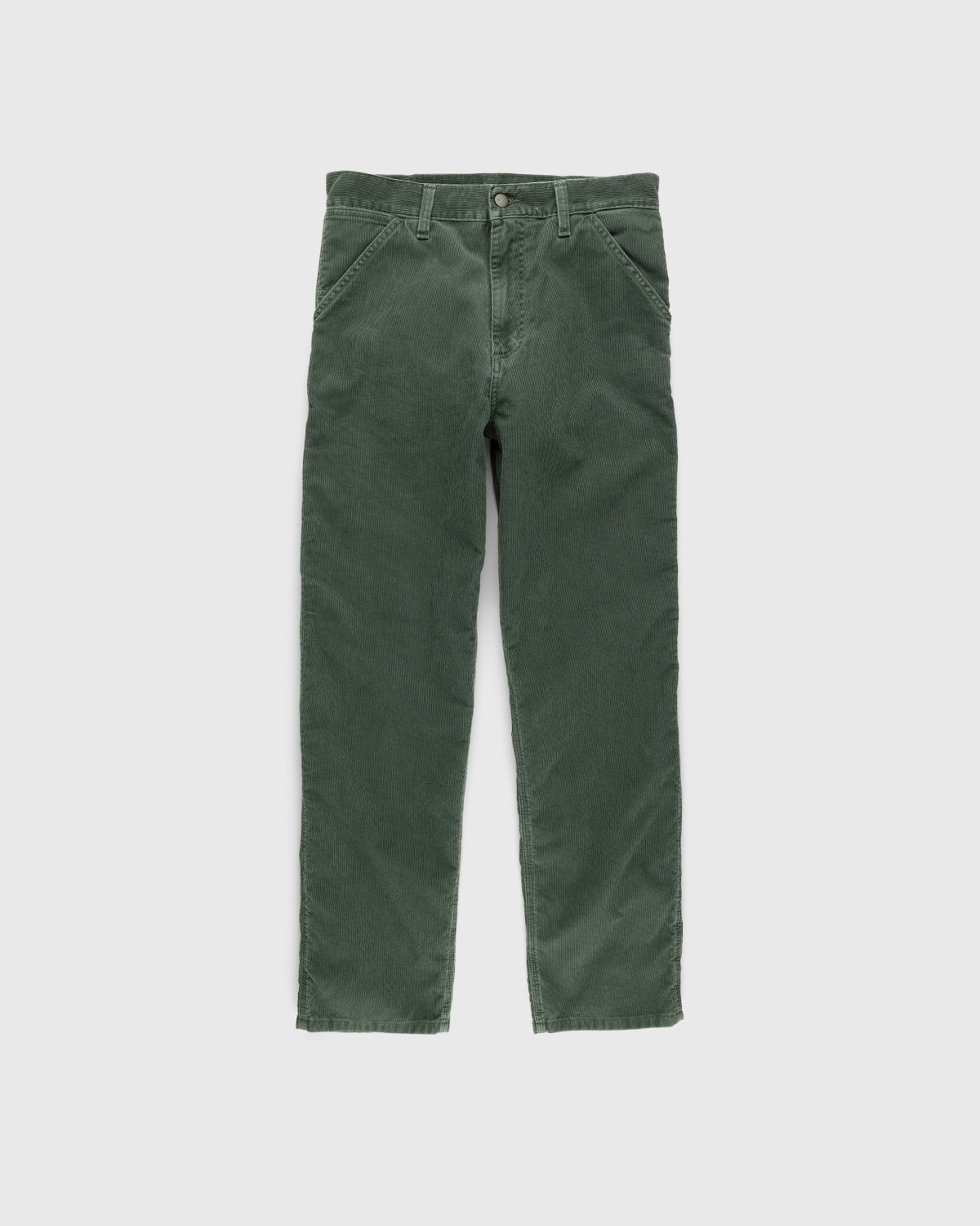Carhartt WIP - Single Knee Pant Hemlock Green Stone Wash - Clothing - Green - Image 1