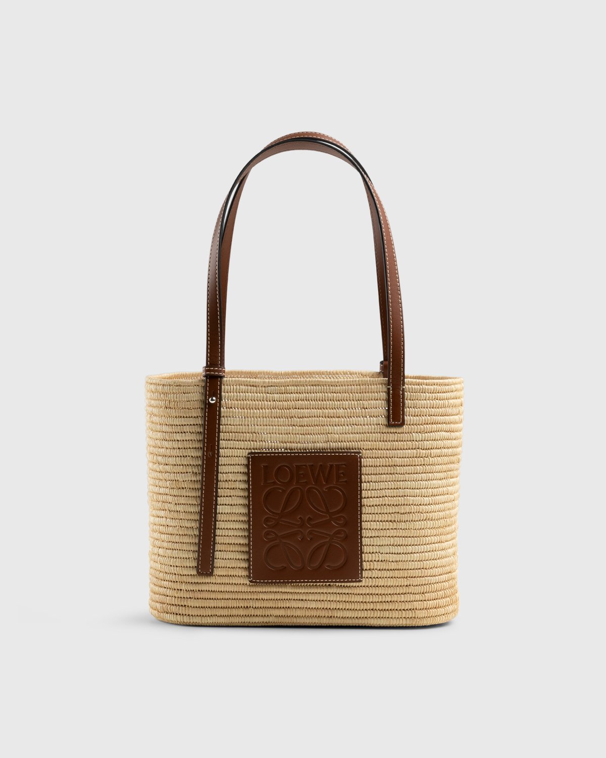 Loewe - Paula's Ibiza Small Square Basket Bag Natural/Pecan - Accessories - Beige - Image 1