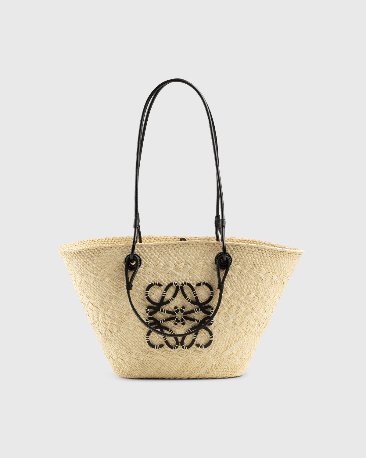 Loewe - Paula's Ibiza Anagram Basket Bag Natural/Black - Accessories - Beige - Image 1