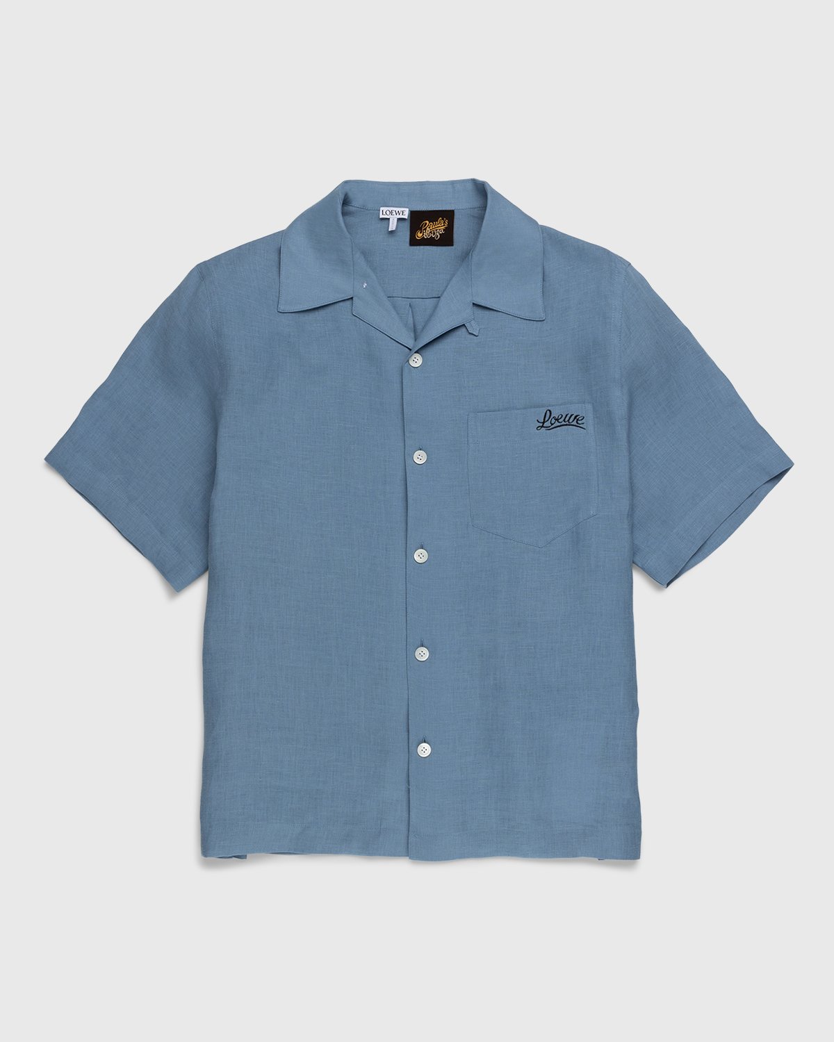Loewe - Paula's Ibiza Linen Bowling Shirt Blue - Clothing - Blue - Image 1