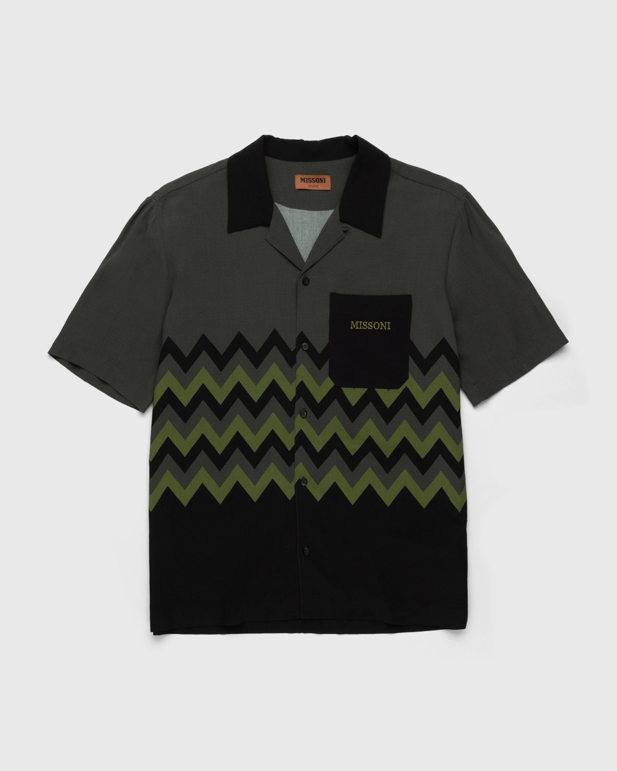 Missoni - Zig Zag Camp Shirt Green - Clothing - Multi - Image 1