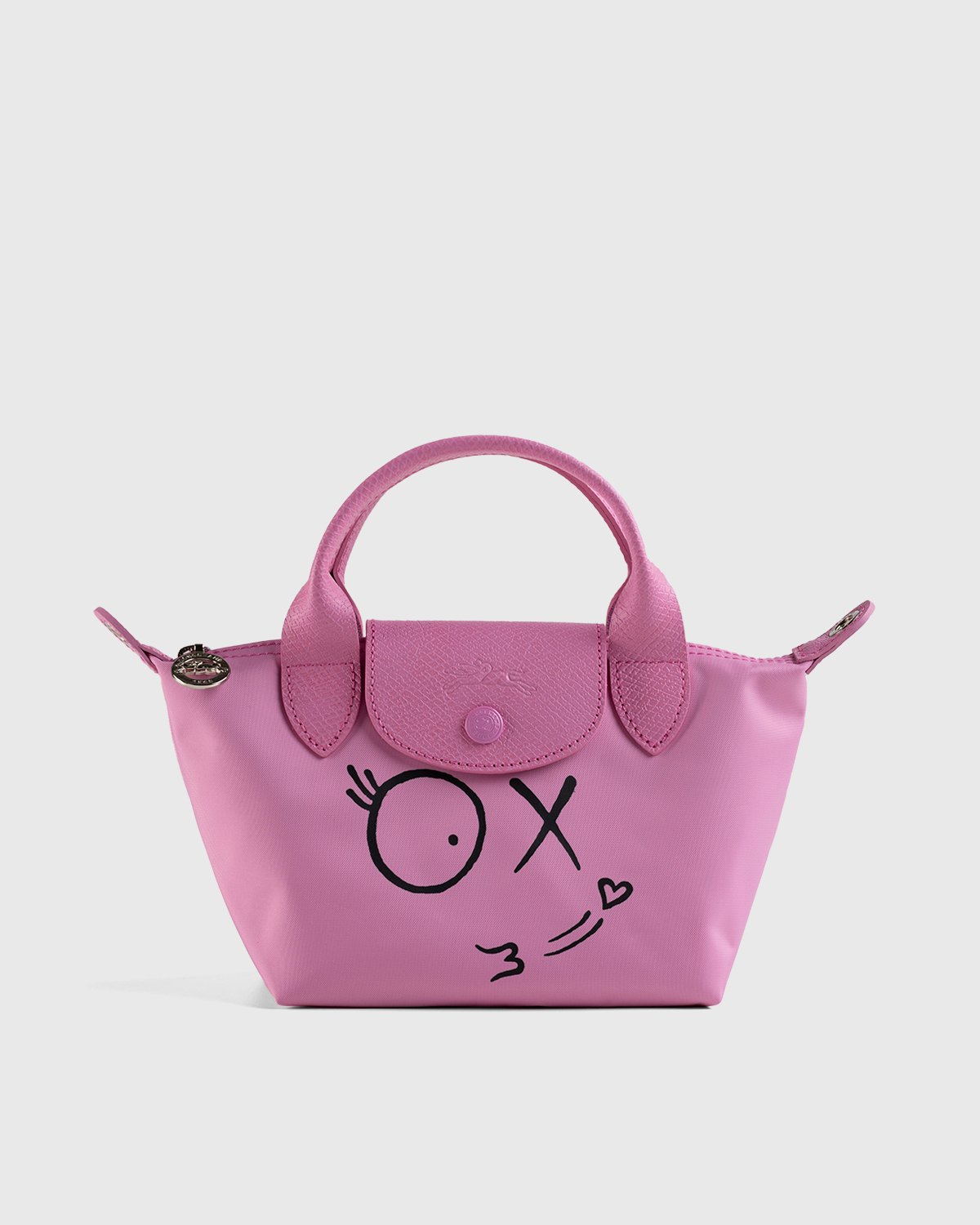 Longchamp x André Saraiva - Le Pliage André Top Handle Bag Pink - Accessories - Pink - Image 1