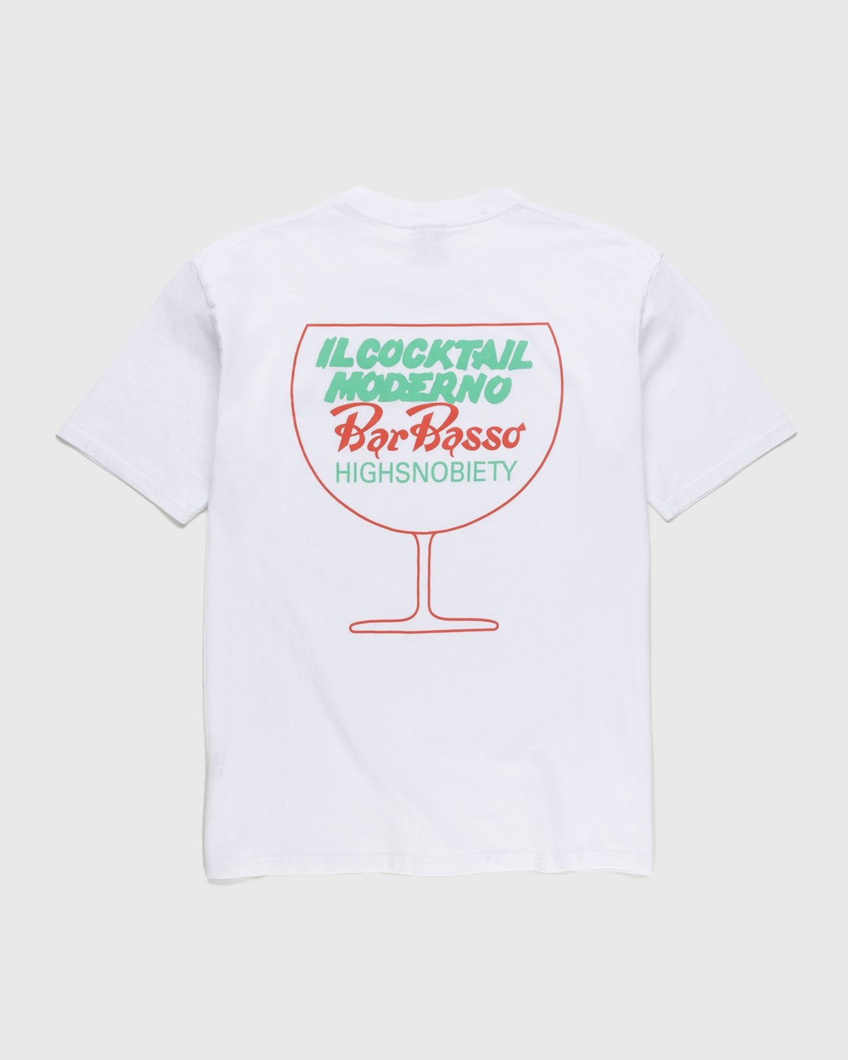 Bar Basso x Highsnobiety - Cocktail Glass T-Shirt White - Clothing - White - Image 1